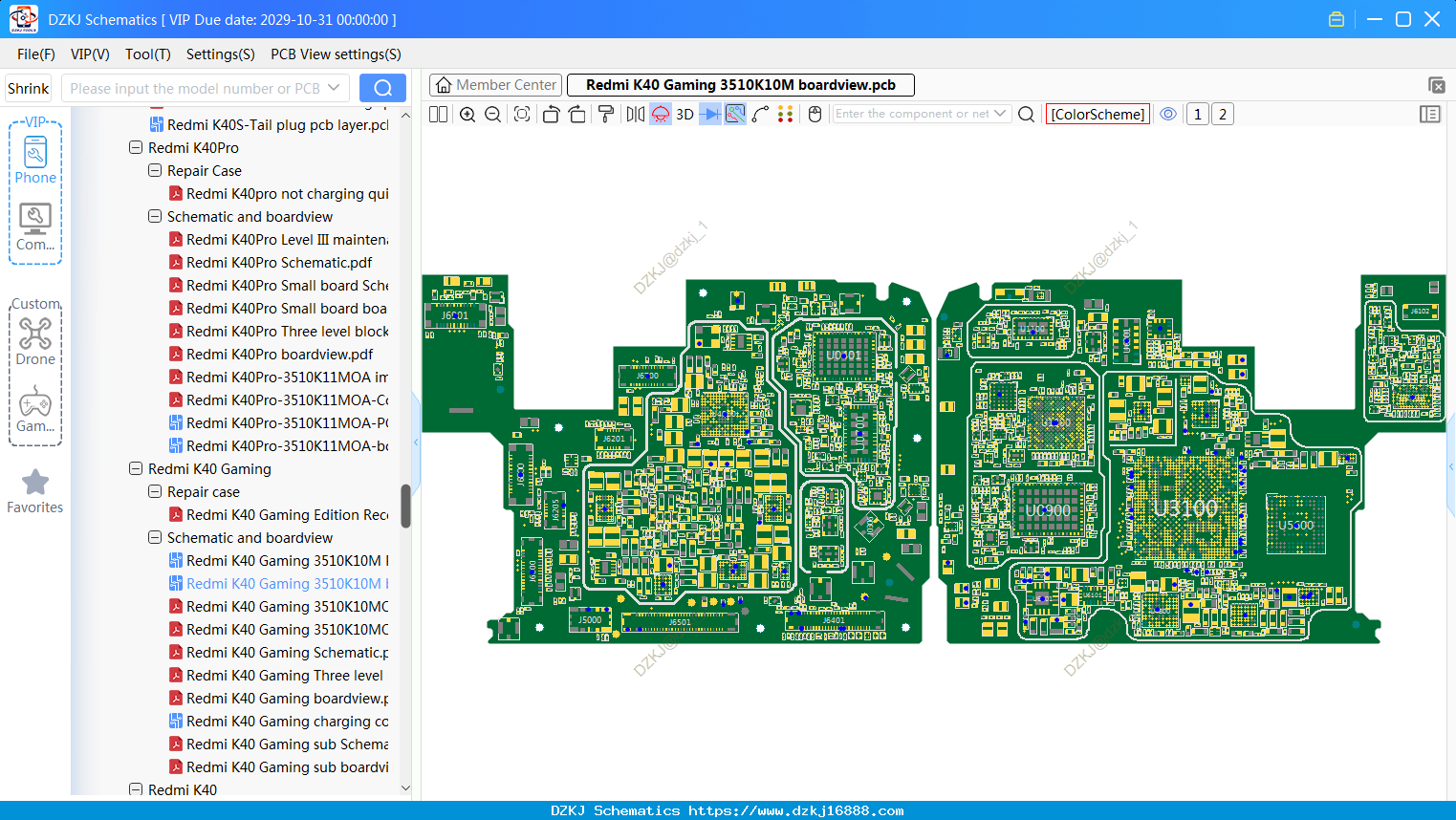 Redmi K40 Gaming 3510K10M Boardview